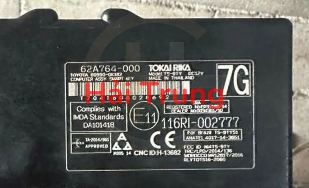 Hộp điều khiển khóa thông minh Smart Key Toyota Fortuner Tháo Xe 89990-0K182 899900K182