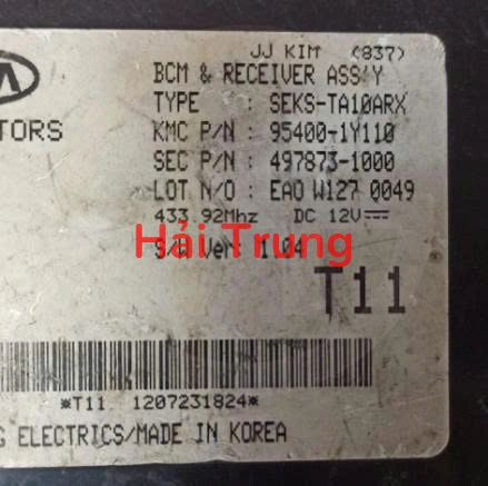 954001Y110 Hộp điều khiển thân xe BCM Kia Morning Tháo Xe