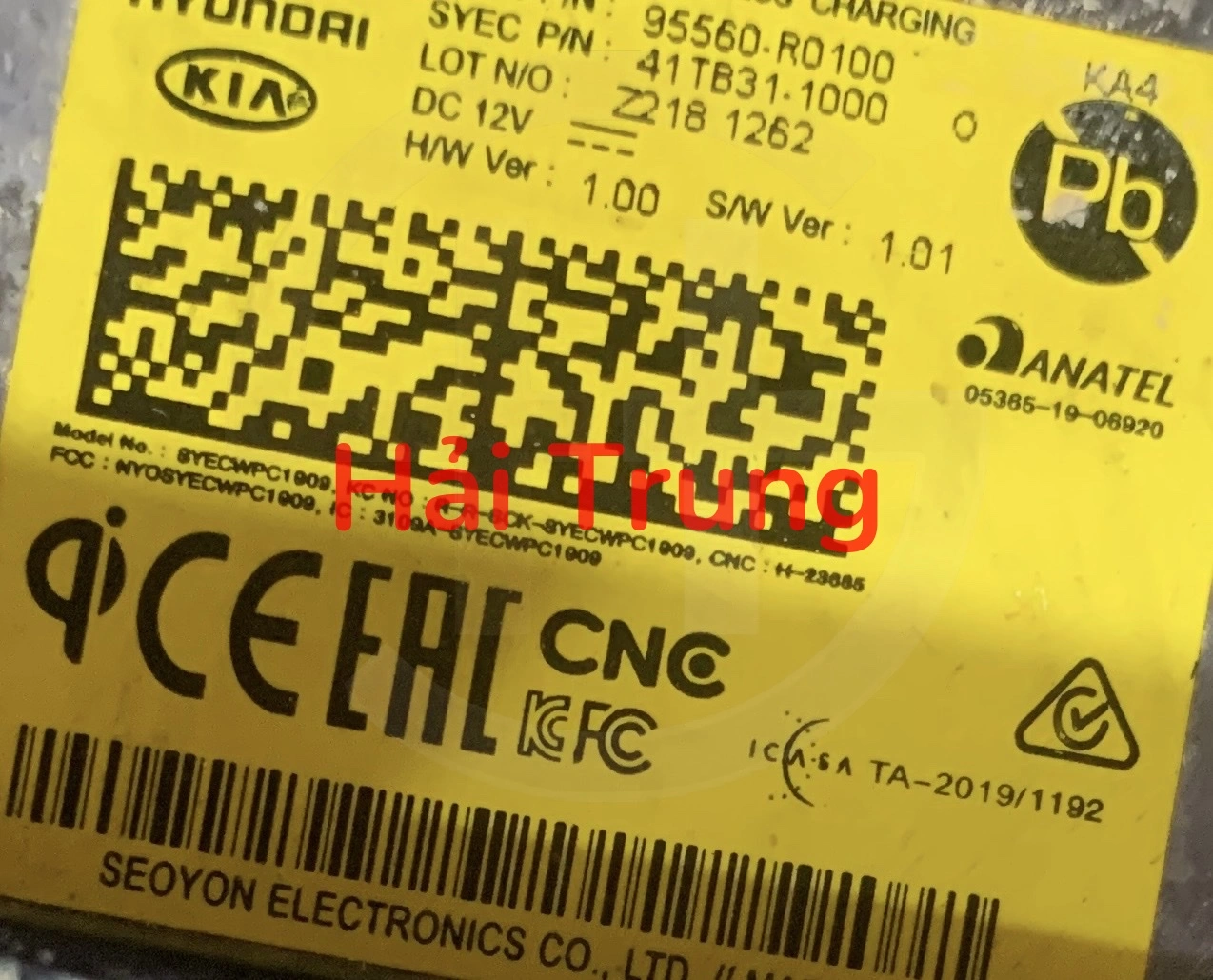 Hộp sạc không dây Carnival 2023-2026 Tháo Xe 95560R0100