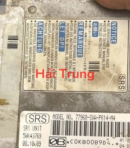 Hộp điều khiển túi khí Honda CRV Tháo Xe 77960-SWA-P614-M4
