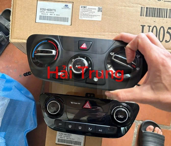 Bảng điều khiển công tắc điều hòa AC Hyundai Accent 2018-2023 97250H6EB0TT6 97250H6610VCS