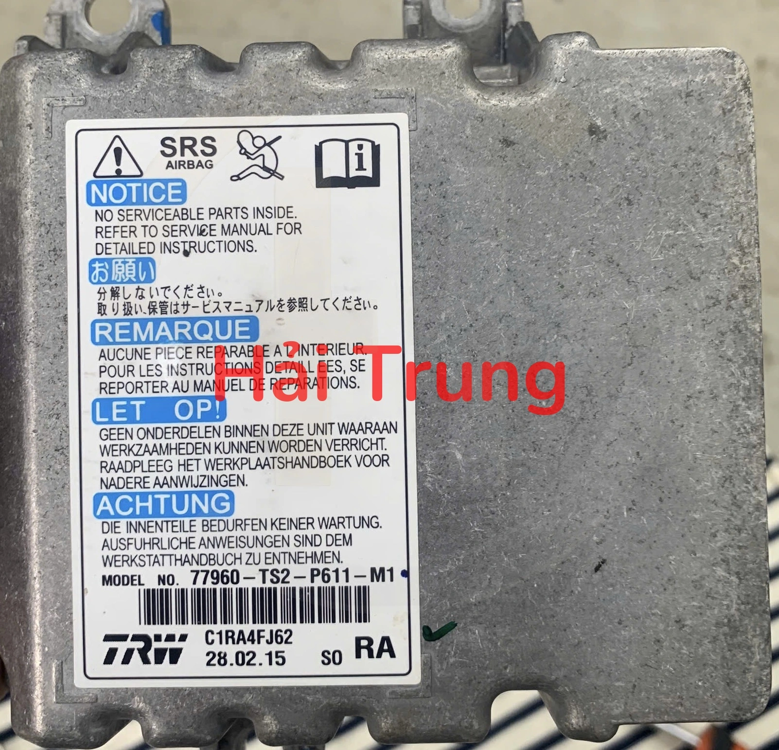 Hộp điều khiển túi khí Honda Civic 2.0 AT Tháo Xe 77960-TS2-P611-M1 77960TS2P611M1