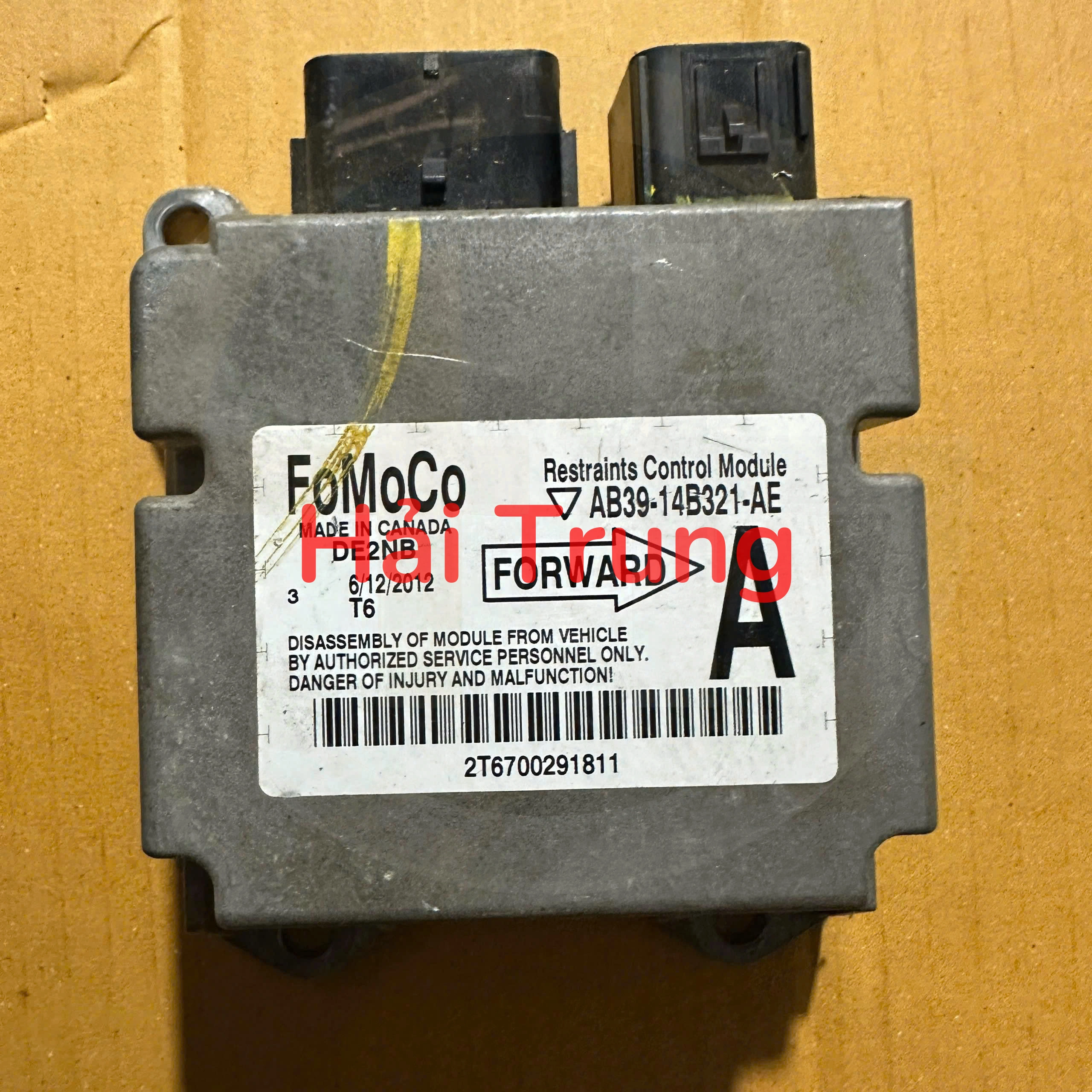 AB3914B321AE Hộp điều khiển túi khí Ford Ranger 2012 - 2015 Tháo Xe