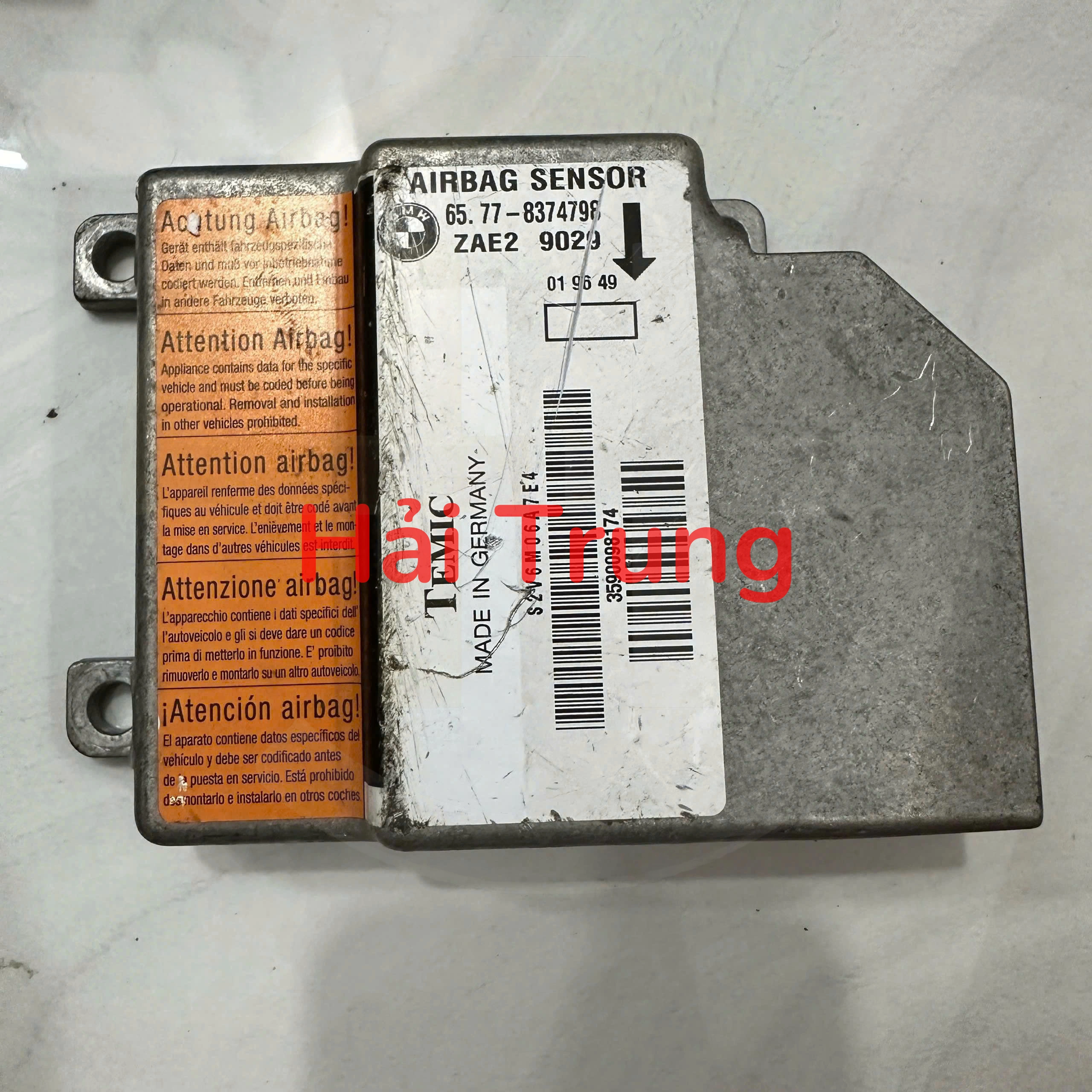 65778374798 Hộp điều khiển túi khí BMW 320i, 330i Tháo Xe