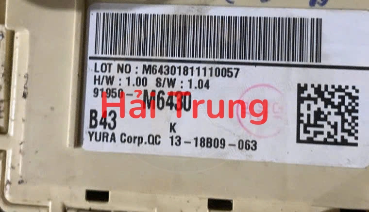 91950M6430 Tháo xe Hộp cầu trì Kia Cerato 2019 2020 2021