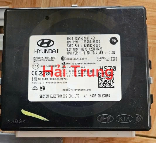 95480H6700 Tháo xe Hộp điều khiển khóa Smart Key Hyundai Accent 2018-2023
