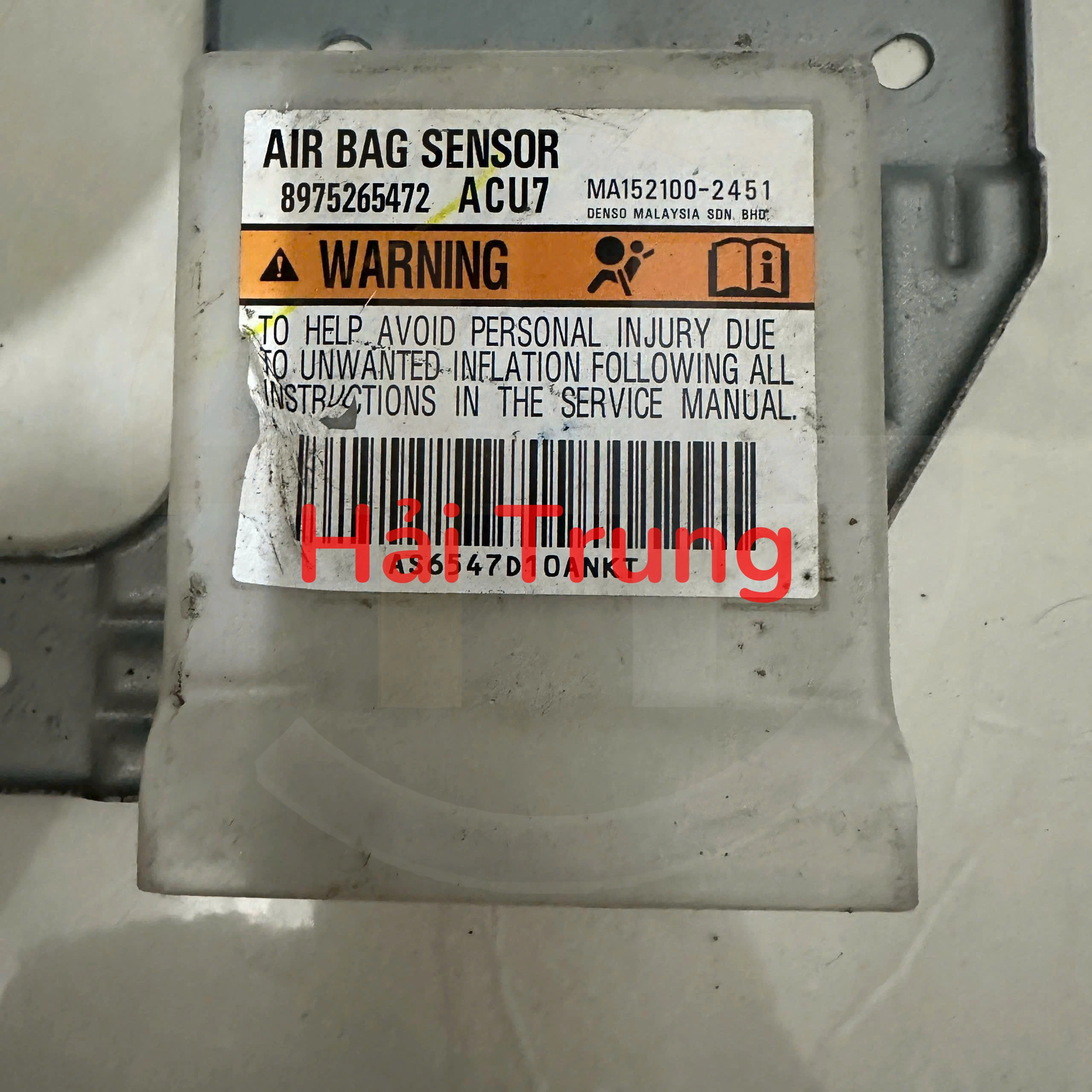 8975265472 Hộp điều khiển túi khí Isuzu Dmax Tháo xe