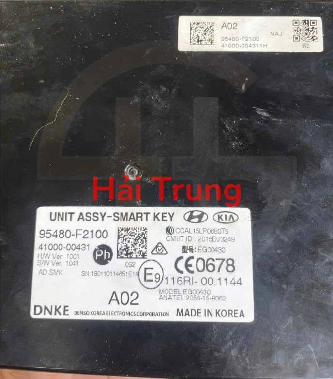 95480F2100 Hộp Smart Key Hyundai Elantra 2017 2018 2019 2020 Tháo Xe
