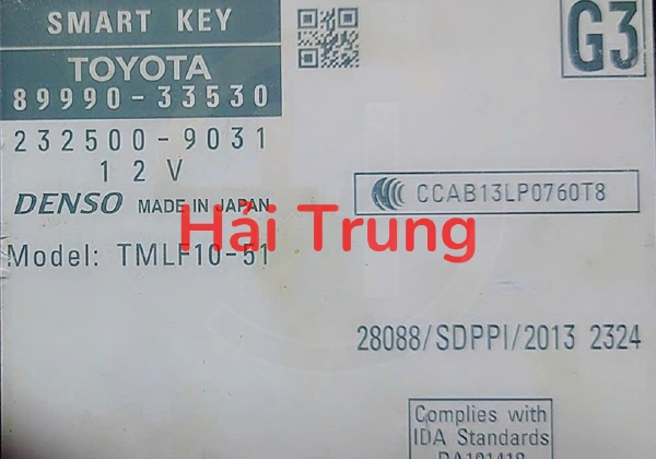 Hộp Smart Key Toyota Camry 8999033530