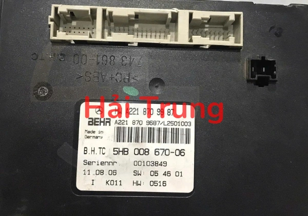 A2218709987 Hộp điều khiển điều hòa Mercedes-Benz S W221 Tháo Xe