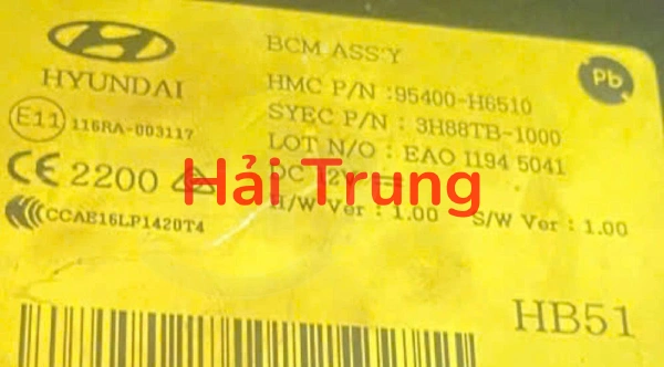 Hộp BCM Hyundai Accent Tháo xe 95400H6510