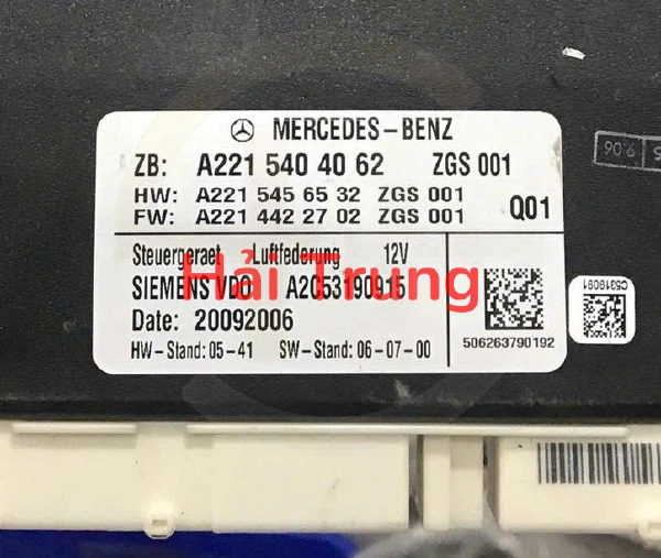 A2215404062 Hộp điều khiển nâng gầm Mercedes-Benz S W221 Tháo Xe